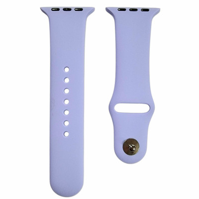 Ремінець силіконовий для Apple Watch 38/40/41/42mm(ser.10) (S)- №24 бузковий