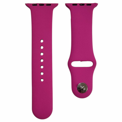 Ремінець силіконовий для Apple Watch 38/40/41/42mm(ser.10) (S)- №27 малиновий
