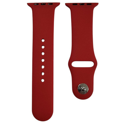 Ремінець силіконовий для Apple Watch 38/40/41/42mm(ser.10) (S)- №30 китайський червоний