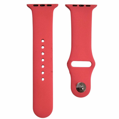 Ремінець силіконовий для Apple Watch 38/40/41/42mm(ser.10) (S)- №33 рожево-червоний