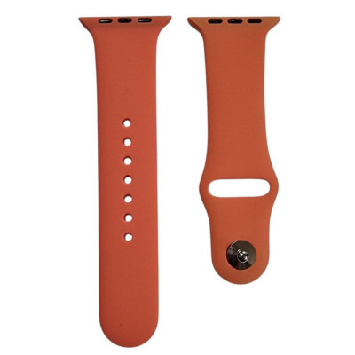 Ремінець силіконовий для Apple Watch 38/40/41/42mm(ser.10) (S)- №35 темно-помаранчевий