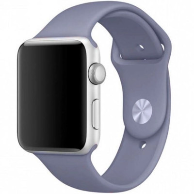 Ремінець силіконовий для Apple Watch 38/40/41/42mm(ser.10) (S)- №47 сіра лаванда