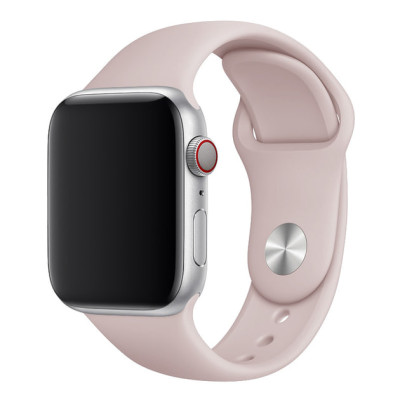 Ремінець силіконовий для Apple Watch 38/40/41/42mm(ser.10) (S)- №48 пастельно рожевий
