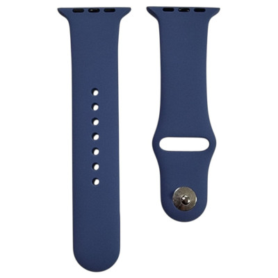 Ремінець силіконовий для Apple Watch 38/40/41/42mm(ser.10) (S)- №52 синьо-сірий