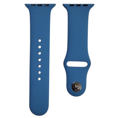 Ремінець силіконовий для Apple Watch 38/40/41/42mm(ser.10) (S)- №53 океанський синій