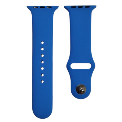 Ремінець силіконовий для Apple Watch 38/40/41/42mm(ser.10) (S)- №55 морський синій