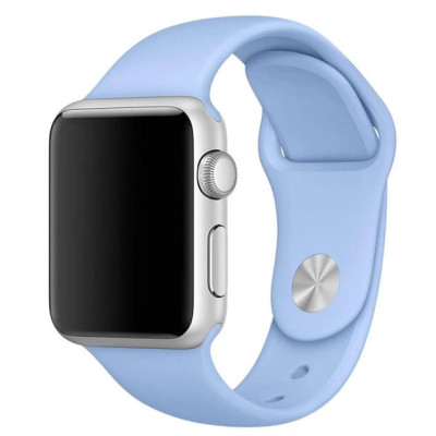 Ремінець силіконовий для Apple Watch 38/40/41/42mm(ser.10) (S)- №58 бузково-синій