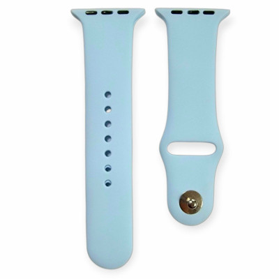 Ремінець силіконовий для Apple Watch 38/40/41/42mm(ser.10) (S)- №59 солодкий синій