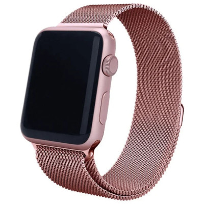 Ремінець Milanese Loop New Design для Apple Watch 38/40/41/42mm(ser.10)- рожеве золото Ремінець Milanese Loop New Design для Apple Watch 38/40/41/42mm(ser.10)- рожеве золото