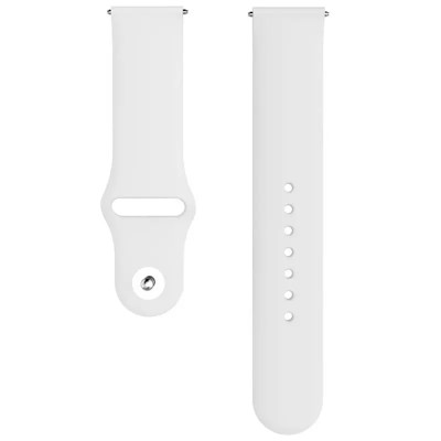 Ремінець силіконовий для Smart Watch 22mm- №61 білий Ремінець силіконовий для Smart Watch 22mm- №61 білий
