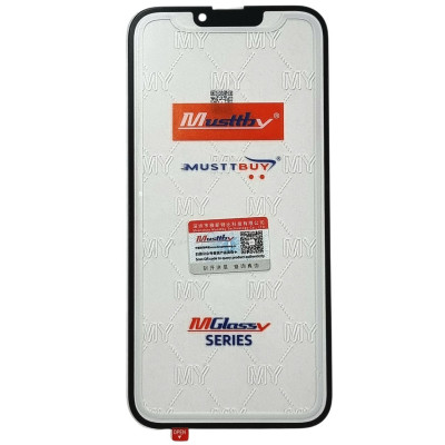 Скло дисплея Musttby Original з OCA-плівкою для iPhone 14 Plus з олеофобним покриттям, 0.8mm, 9H, Black