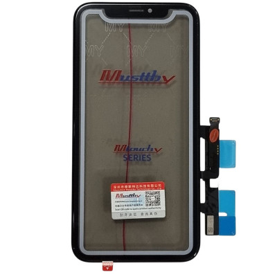 Сенсор Musttby Original для телефону iPhone XR з рамкою, з мікросхемою, з OCA плівкою, POLARIZED Black