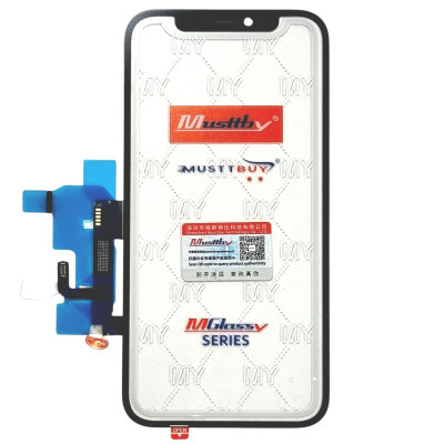 Сенсор Musttby Original для телефону iPhone 12 Pro / 12 з рамкою, без мікросхеми, з OCA плівкою, Black