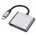 Перехідник USB-C 3 in1 (HDMI+PD+USB) 4K