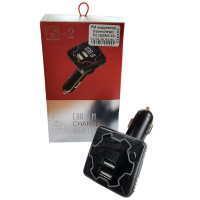 FM модулятор (трансмітер) F2 (Bluetooth+2USB+micro SD+трансмітер+Hands-Free) 3.1A FM модулятор (трансмітер) F2 (Bluetooth+2USB+micro SD+трансмітер+Hands-Free) 3.1A
