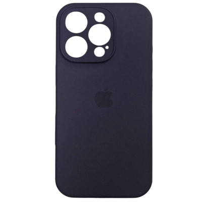 Накладка (з мікрофіброю) Silk Full Camera для iPhone 16 Pro- чорна бузина
