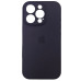 Накладка (з мікрофіброю) Silk Full Camera для iPhone 16 Pro- чорна бузина