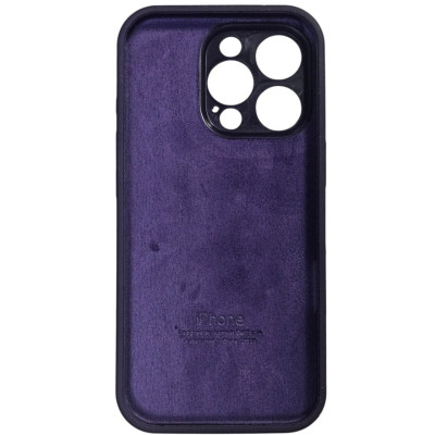 Накладка (з мікрофіброю) Silk Full Camera для iPhone 16 Pro- чорна бузина