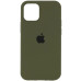 Накладка (з мікрофіброю) Silk Full Protective для iPhone 13 mini- темно-оливковий