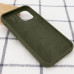 Накладка (з мікрофіброю) Silk Full Protective для iPhone 13 mini- темно-оливковий
