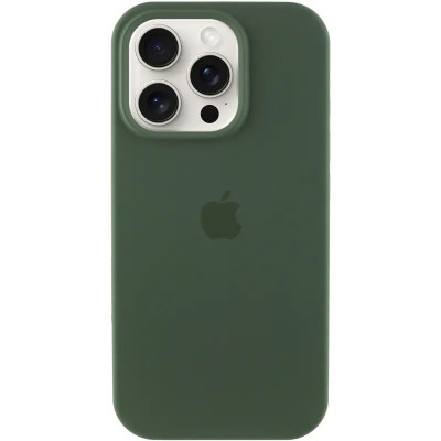 Накладка (з мікрофіброю) Silk Full Protective для iPhone 13 Pro Max- зелена трава