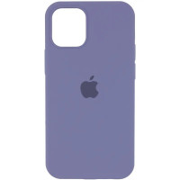 Накладка (з мікрофіброю) Silk Full Protective для iPhone 14- сіра лаванда
