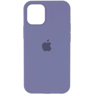 Накладка (з мікрофіброю) Silk Full Protective для iPhone 14- сіра лаванда