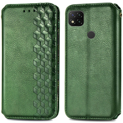 Чохол-книжка GETMAN Cubic для Xiaomi Redmi 9C- зелений Чохол-книжка GETMAN Cubic для Xiaomi Redmi 9C- зелений