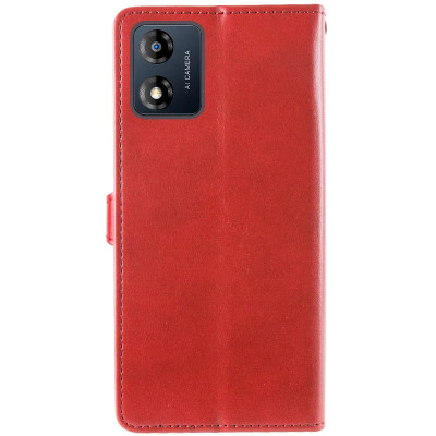 Чохол-книжка GETMAN Gallant шкіряний для Motorola Moto E13- червоний Чохол-книжка GETMAN Gallant шкіряний для Motorola Moto E13- червоний