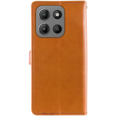 Чохол-книжка GETMAN Gallant шкіряний для Motorola Moto G15 / Moto G15 Power / Moto G17 / Moto G17 Power- коричневий Чохол-книжка GETMAN Gallant шкіряний для Motorola Moto G15 / Moto G15 Power / Moto G17 / Moto G17 Power- коричневий