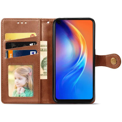 Чохол-книжка GETMAN Gallant шкіряний для Samsung A16 5G- коричневий Чохол-книжка GETMAN Gallant шкіряний для Samsung A16 5G- коричневий