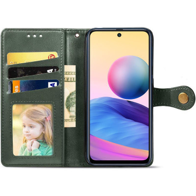 Чохол-книжка GETMAN Gallant шкіряний для Xiaomi Redmi Note 13 Pro 4G / Poco M6 Pro 4G / Redmi Note 14s- зелений