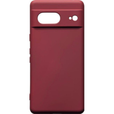 Накладка (з мікрофіброю) GETMAN Liquid Silk Full Camera для Google Pixel 7- марсала