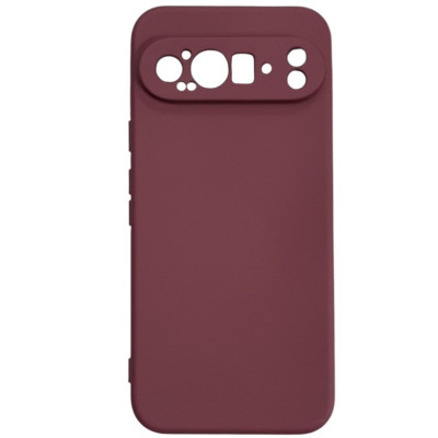 Накладка (з мікрофіброю) GETMAN Liquid Silk Full Camera для Google Pixel 9 Pro XL- марсала