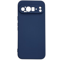 Накладка (з мікрофіброю) GETMAN Liquid Silk Full Camera для Google Pixel 9 Pro XL- темно-синій