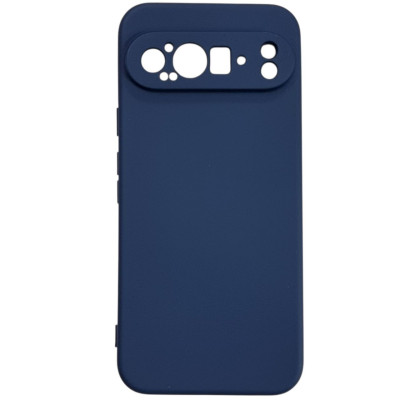 Накладка (з мікрофіброю) GETMAN Liquid Silk Full Camera для Google Pixel 9 Pro XL- темно-синій
