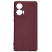 Накладка (з мікрофіброю) GETMAN Liquid Silk Full Camera для Motorola Edge 50 Fusion- марсала