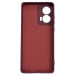 Накладка (з мікрофіброю) GETMAN Liquid Silk Full Camera для Motorola Edge 50 Fusion- марсала