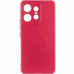 Накладка (з мікрофіброю) GETMAN Liquid Silk Full Camera для Motorola Edge 50 Pro- темно-червоний