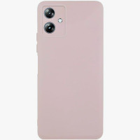 Накладка (з мікрофіброю) GETMAN Liquid Silk Full Camera для Motorola Moto G04 / G04s / E14- пастельно-рожевий Накладка (з мікрофіброю) GETMAN Liquid Silk Full Camera для Motorola Moto G04 / G04s / E14- пастельно-рожевий