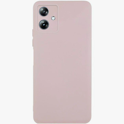 Накладка (з мікрофіброю) GETMAN Liquid Silk Full Camera для Motorola Moto G04 / G04s / E14- пастельно-рожевий Накладка (з мікрофіброю) GETMAN Liquid Silk Full Camera для Motorola Moto G04 / G04s / E14- пастельно-рожевий