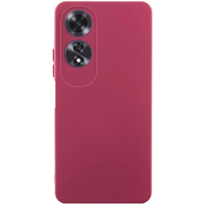 Накладка (з мікрофіброю) GETMAN Liquid Silk Full Camera для Oppo A60 4G- марсала Накладка (з мікрофіброю) GETMAN Liquid Silk Full Camera для Oppo A60 4G- марсала