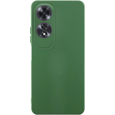 Накладка (з мікрофіброю) GETMAN Liquid Silk Full Camera для Oppo A60 4G- темно-зелений Накладка (з мікрофіброю) GETMAN Liquid Silk Full Camera для Oppo A60 4G- темно-зелений