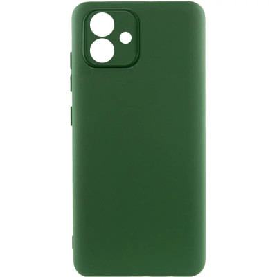 Накладка (з мікрофіброю) GETMAN Liquid Silk Full Camera для Samsung A07- темно-зелений Накладка (з мікрофіброю) GETMAN Liquid Silk Full Camera для Samsung A07- темно-зелений