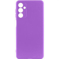Накладка (з мікрофіброю) GETMAN Liquid Silk Full Camera для Samsung A34 5G- світло-фіолетовий