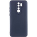 Накладка (з мікрофіброю) GETMAN Liquid Silk Full Camera для Xiaomi Redmi 9- темно-синій