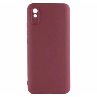 Накладка (з мікрофіброю) GETMAN Liquid Silk Full Camera для Xiaomi Redmi 9A- марсала Накладка (з мікрофіброю) GETMAN Liquid Silk Full Camera для Xiaomi Redmi 9A- марсала