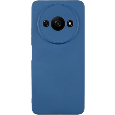 Накладка (з мікрофіброю) GETMAN Liquid Silk Full Camera для Xiaomi Redmi A3- темно-синій