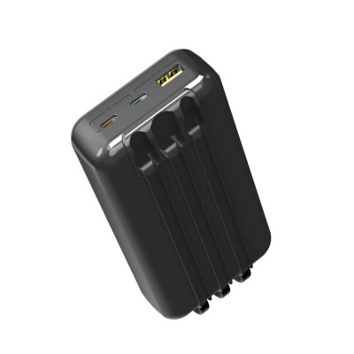 Power Bank Aspor A316 20000mAh Fast Charge (22.5W/PD+QC) + cable USB/Lightning/Type-C- чорний Power Bank Aspor A316 20000mAh Fast Charge (22.5W/PD+QC) + cable USB/Lightning/Type-C- чорний