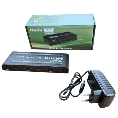 Розгалужувач HDMI 4K 1X4 Splitter Розгалужувач HDMI 4K 1X4 Splitter